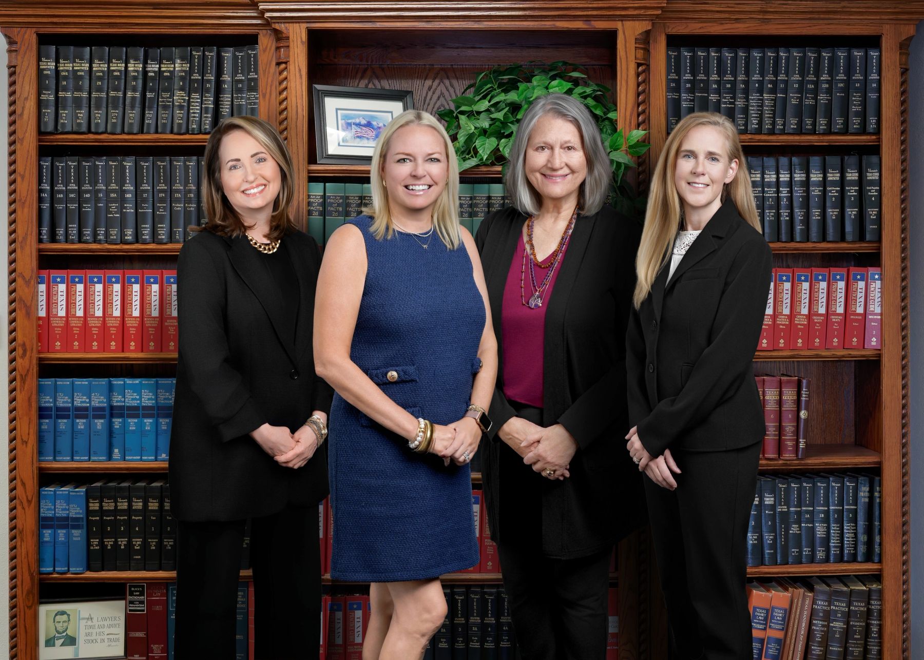 The attorneys of Allen Texas Attorneys before the firm's Texas law library